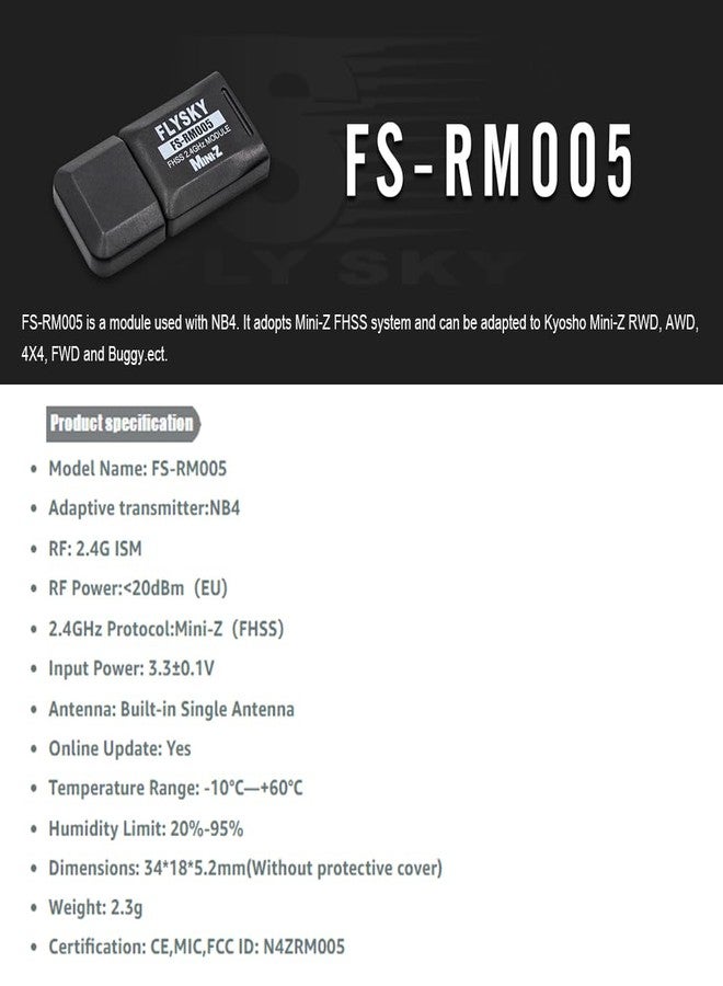 جوليرك وحدة GoolRC Flysky FS-RM005 FHSS بتردد 2.4 جيجاهرتز، مصممة خصيصًا لجهاز الإرسال اللاسلكي Flysky Noble NB4+ / NB4 Pro+ - Image 3