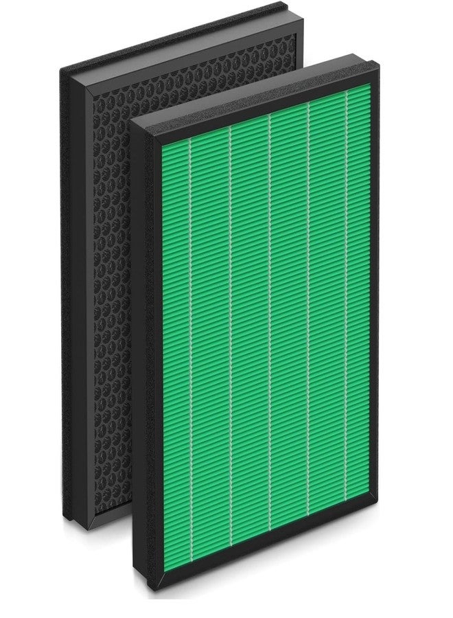 isinlive 400/400S Filter Replacement Compatible with Coway AIRMEGA Max2 400 400S 400(G) 400S(G) Air Purifier, Max2 HEPA Green and Activated Carbon Filter Set, AP-2015-FP, 1 Set - Image 1