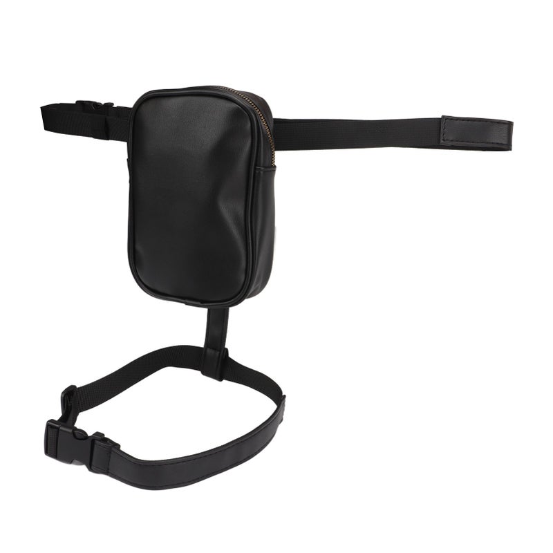 Thigh Harness Leg Bag PU Leather Waterproof Large Capacity Stable Women Thigh Harness Leg Purse for Daily Outdoor Black - Image 4