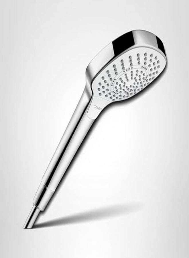 hansgrohe Croma Select E Low Flow 4-inch Handheld Shower Head Modern 3 SoftRain, IntenseRain, Pulsating Massage 04723400, White/Chrome - Image 5