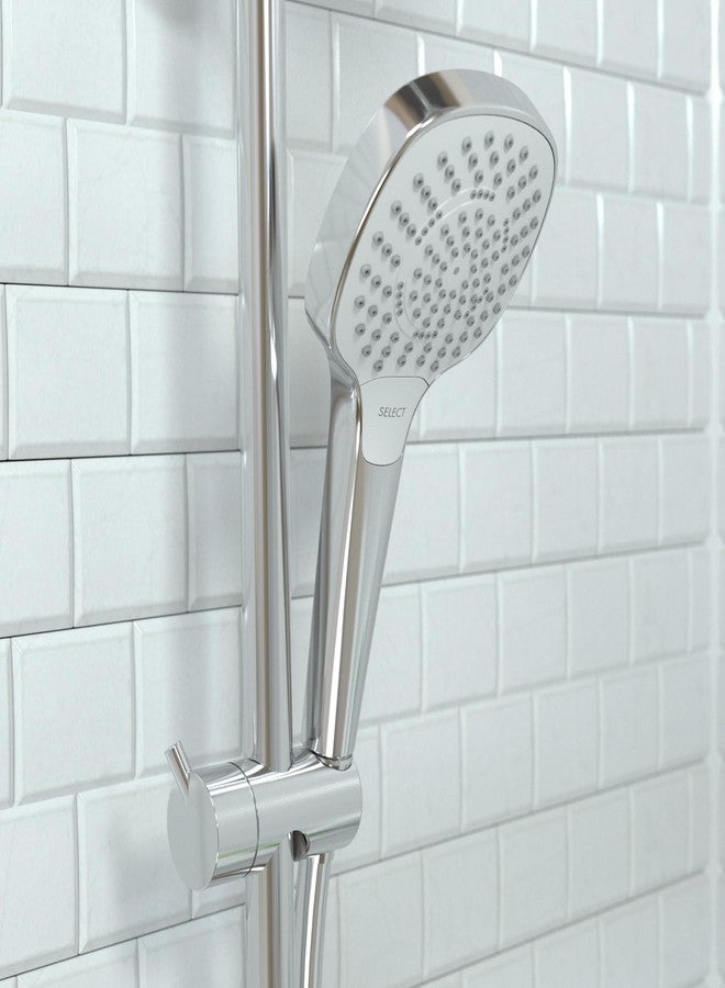 hansgrohe Croma Select E Low Flow 4-inch Handheld Shower Head Modern 3 SoftRain, IntenseRain, Pulsating Massage 04723400, White/Chrome - Image 2
