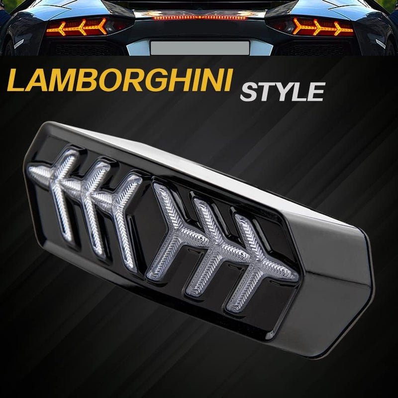 KICRY Tail Light with Turn Signals Led Integrated Motorcycle Brake Taillight Compatible with GROM MSX125/SF CBR650F CTX700 CTX700N(Clear Lens) - Image 5