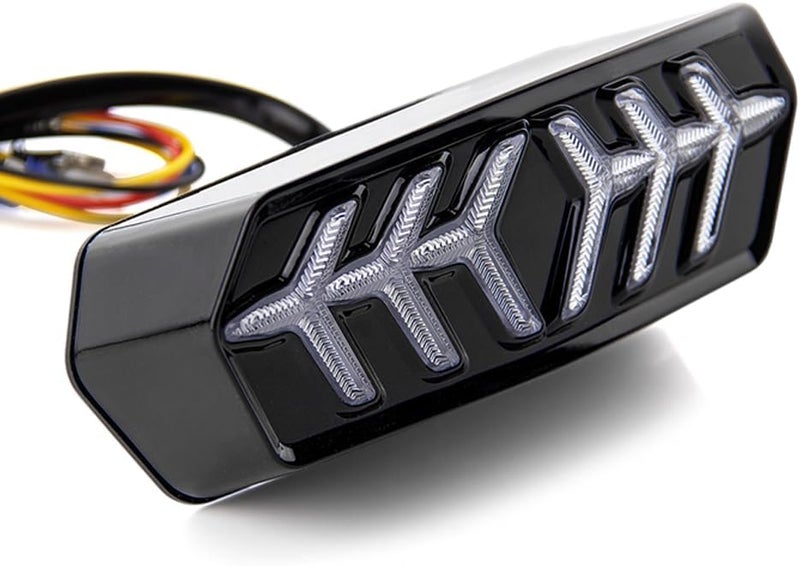 KICRY Tail Light with Turn Signals Led Integrated Motorcycle Brake Taillight Compatible with GROM MSX125/SF CBR650F CTX700 CTX700N(Clear Lens) - Image 1