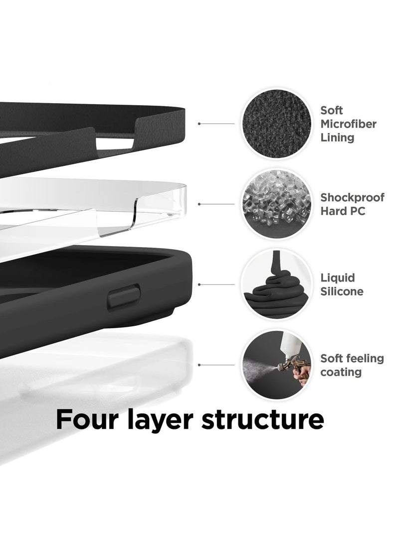 BORTONY iPhone 15 Pro Case with 2PCS Tempered Glass Screen Protector [3 in 1] iPhone 15 Pro Silicone Cover Shockproof Protective Slim Case for Apple iPhone 15 Pro 6.1 Inch  - Image 4