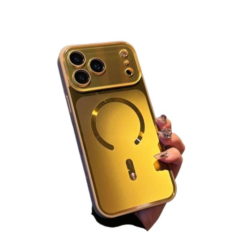 MagSafe iPhone 14 Drop Protection Acrylic for 14 Plus 14 Pro 14 Pro Max and Full Coverage and Matte Finish in Champagne Gold finish - Image 1
