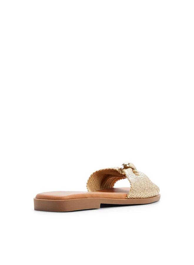 Call it Spring Cammiee Ladies Gold Flat Sandals