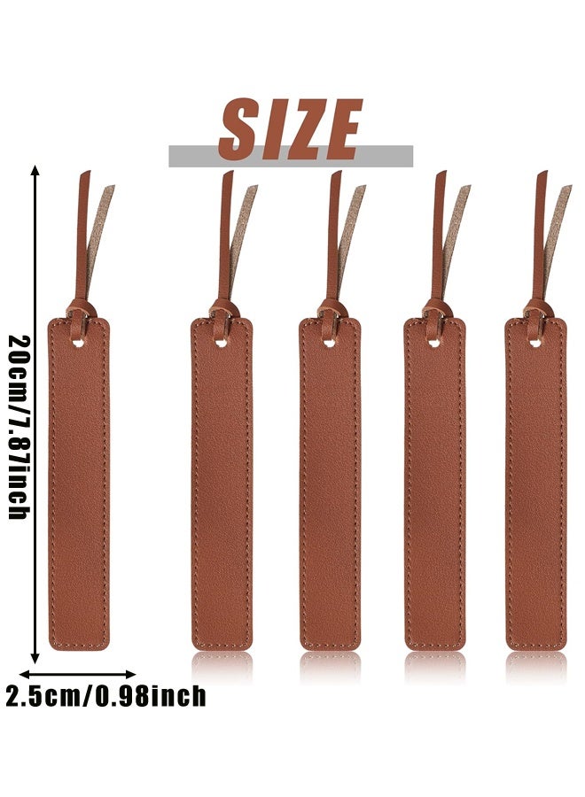 10 Pieces Leather Bookmarks Handmade Genuine Leather Page Markers Personalized Bookmarks for Book Reading Bookworm Book Lovers Readers Writers - Image 2