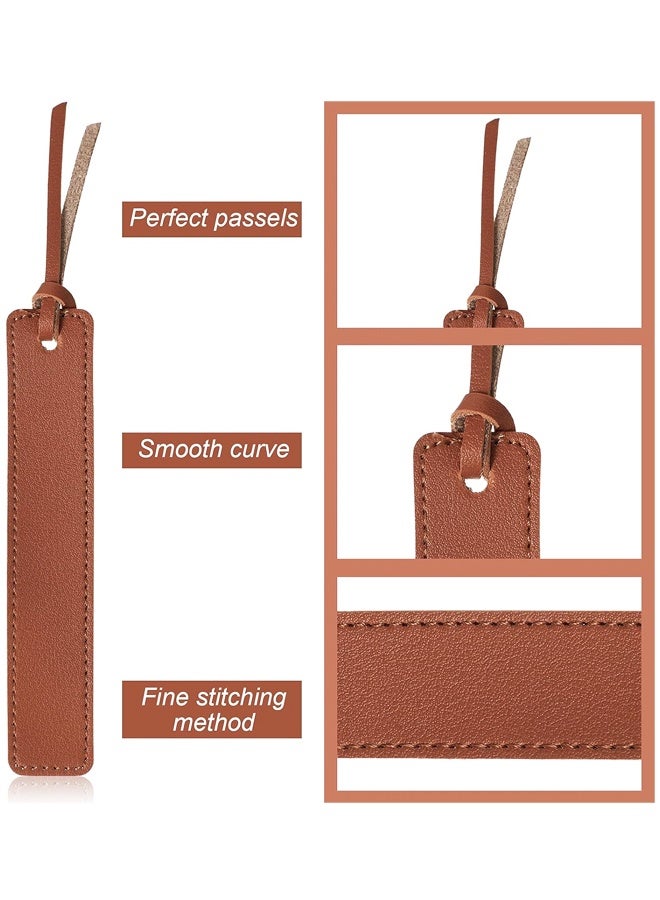 10 Pieces Leather Bookmarks Handmade Genuine Leather Page Markers Personalized Bookmarks for Book Reading Bookworm Book Lovers Readers Writers - Image 5