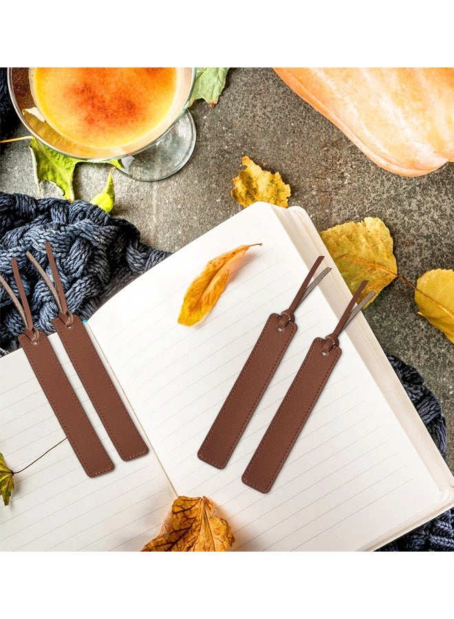 10 Pieces Leather Bookmarks Handmade Genuine Leather Page Markers Personalized Bookmarks for Book Reading Bookworm Book Lovers Readers Writers - Image 3