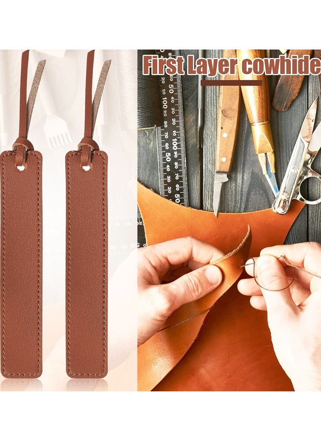 10 Pieces Leather Bookmarks Handmade Genuine Leather Page Markers Personalized Bookmarks for Book Reading Bookworm Book Lovers Readers Writers - Image 4