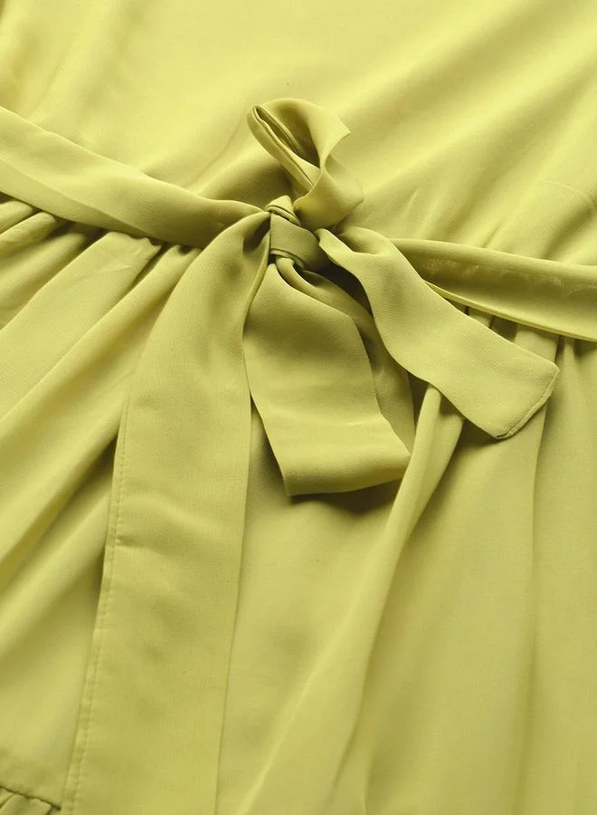 Sassafras  Solid Tiered Square Neck Maxi Dress for Women | Best Price UAE