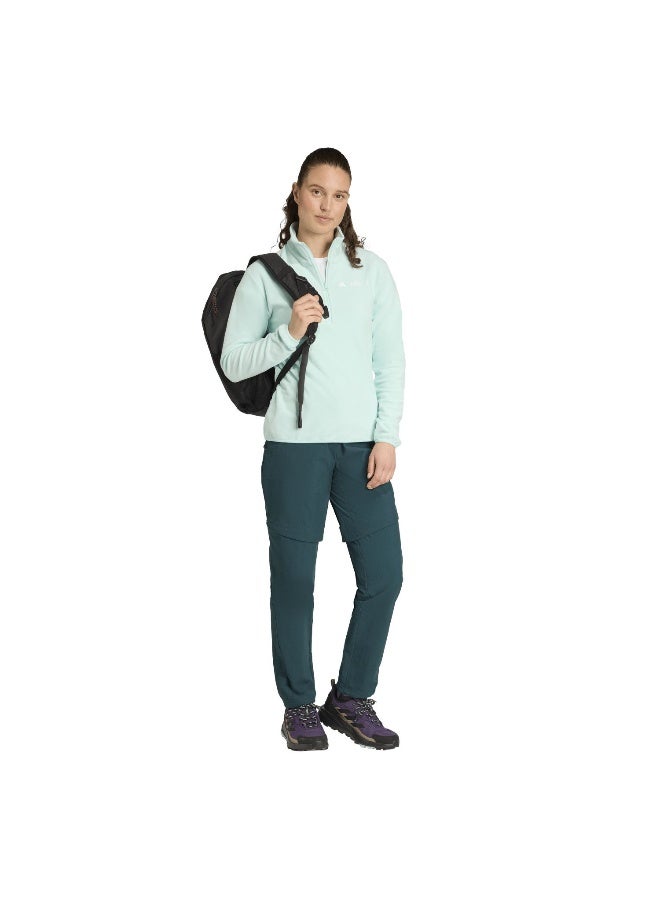 Adidas W Mt Ess Hz Fl Turquoise Polarfleece-Half Zip Polarfleece Apparel For Women - Image 5