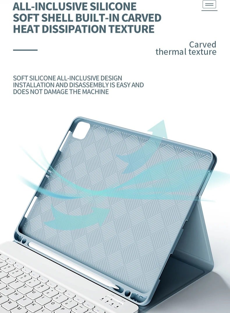general Arabic and English Keyboard Case for iPad 10.2'' 9th Gen 2021 8th Gen 2020 7th Gen 2019 iPad Pro 10.5'' 2017 iPad Air 3rd Gen 10.5 2019 - Image 3