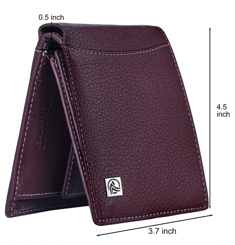 ANTONIO VALERIA Octave Burgundy Leather Wallet for Men - Image 5
