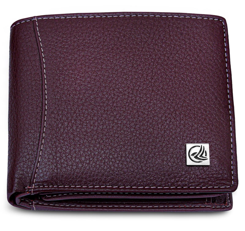 ANTONIO VALERIA Octave Burgundy Leather Wallet for Men - Image 1