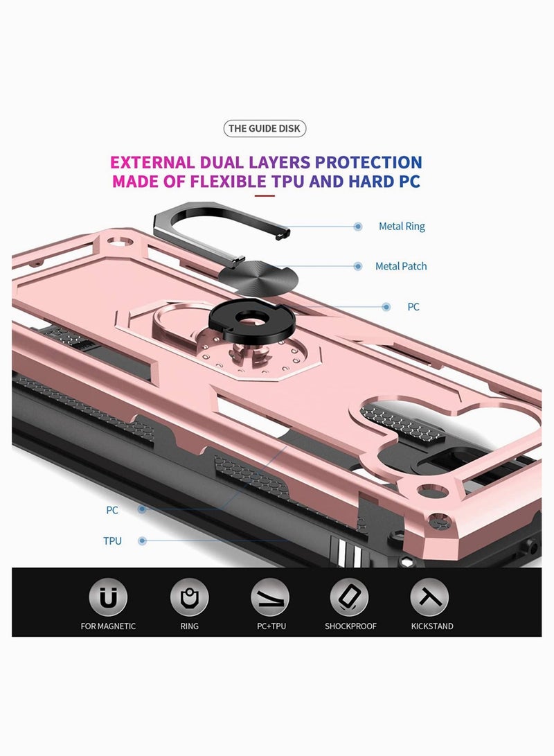 Captaintech Phone Case for LG Stylo 6, 【Military-Grade】 Armor Protective Case with Magnetic Ring Kickstand for LG Stylo 6, 360 Degree Rotating Ring Kickstand Holder - Image 4