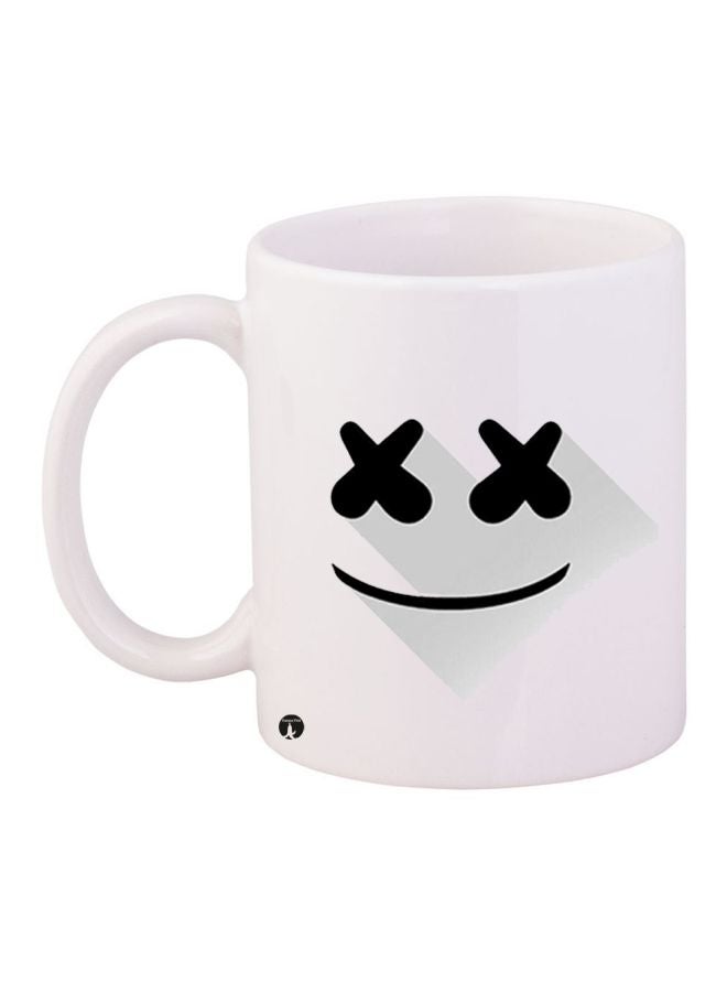 Marshmello Printed Coffee Mug White/Black 11ounce
