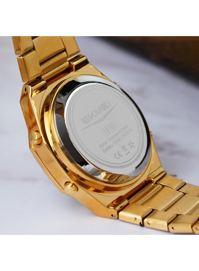 SKMEI Men Watch Dual-Display Electronic Watch with Luminous 30m Waterproof Watch Fashion multifunctional Sports Watch for Men- 1816 - Image 3