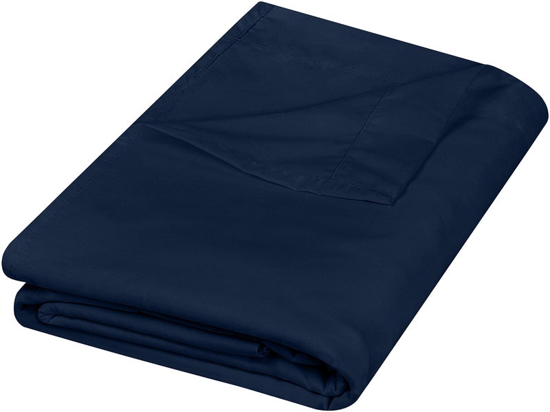 Utopia Bedding Flat Sheet - Soft Brushed Microfiber Fabric - Shrinkage & Fade Resistant Top Sheet - Easy Care - 1 Flat Sheet Only (Twin  Navy) - Image 1