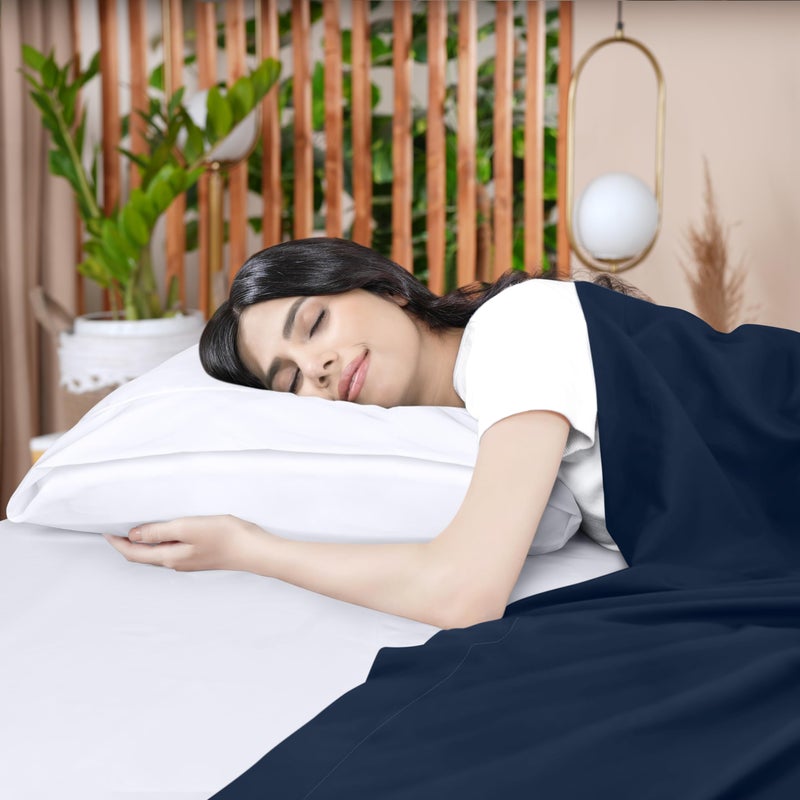 Utopia Bedding Flat Sheet - Soft Brushed Microfiber Fabric - Shrinkage & Fade Resistant Top Sheet - Easy Care - 1 Flat Sheet Only (Twin  Navy) - Image 5