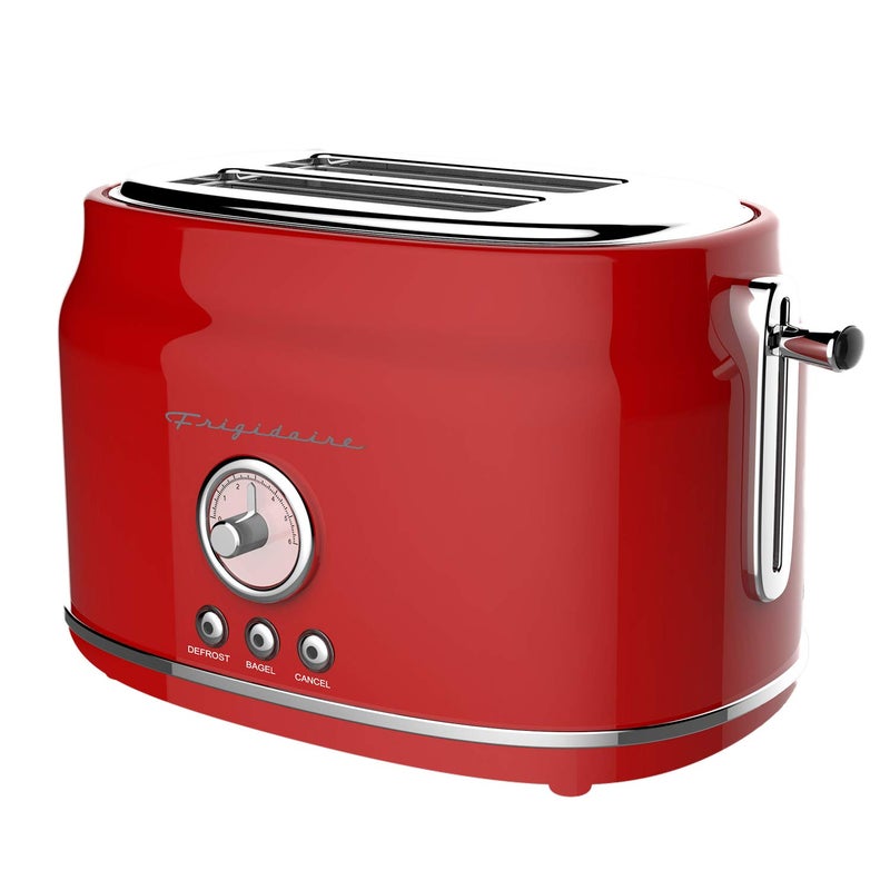 CULINARY CHEF CULINARY CHEF CCTO102RED 2 Slice Toaster Retro Style Wide Slot for Bread English Muffins Croissants and Bagels 6 Adjustable Toast Settings Cancel and Defrost 900w Red 