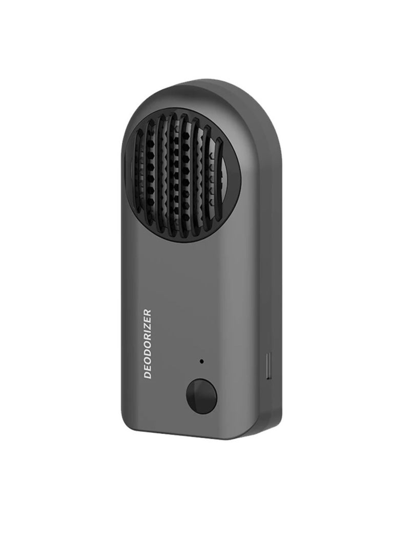 ارواق منقي هواء صغير، مزيل الروائح الكريهة للأوزون الداخلي للسيارة قابل لإعادة الشحن عبر USB، مزيل روائح السيارات المتين منخفض الضوضاء وكتم الصوت، معطر هواء صغير ومحمول للسيارة، (قطعة واحدة، أسود) - Image 1