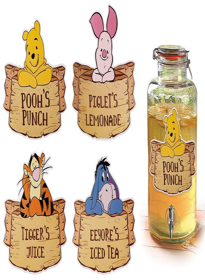 MEMOVAN Winnie Party Drink Label for The Pooh Baby Shower Decorations Winnie Food Labels Food Signs Winnie Centerpieces Sticks for Winnie Birthday Party - Image 1