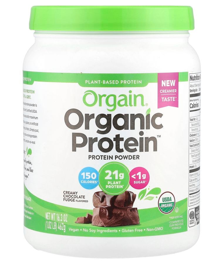 Organic Protein™ Powder Creamy Chocolate Fudge 1.02 lb (462 g)