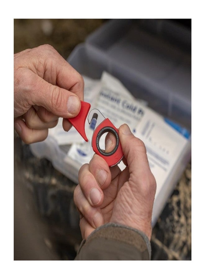 SOG Rapid Rescue Multi-Tool | Stainless Steel Seatbelt Cutter, GRN Handle, Aluminum Pull-Ring, Quick to Deploy from The Sheath, Rescue Red - Image 5