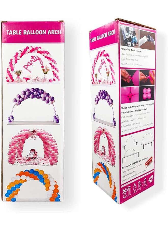 Adjustable Balloon Arch Kit High Strength Glass Fiber Pole Balloon Column Stands With Bases Balloon Arch Stand Adjustable For Different Table Weddings & Birthday & Christmas Decoration