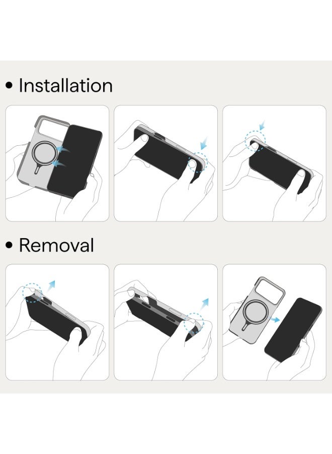 PITAKA حافظة بيتاكا لجهاز آيفون 17 برو 6.3 بوصة، حافظة واقية من الدرجة العسكرية، متوافقة مع ماغسيف، مصنوعة من ألياف الأراميد 1500D وTPU، بروغارد - أسود/رمادي (تويل) - Image 3