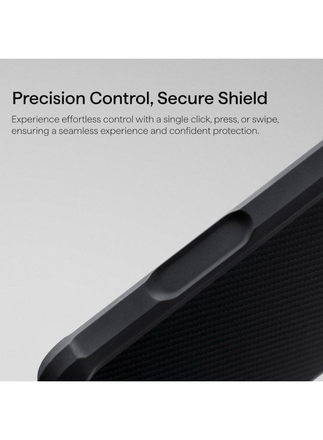 PITAKA حافظة بيتاكا لجهاز آيفون 17 برو 6.3 بوصة، حافظة واقية من الدرجة العسكرية، متوافقة مع ماغسيف، مصنوعة من ألياف الأراميد 1500D وTPU، بروغارد - أسود/رمادي (تويل) - Image 4