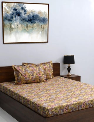 Bombay Dyeing Double Bedsheet Cotton 144 TC Premium Bedsheet & 2 Pillow Covers | Double | 224 X 254 Cms | Fade Less Colors | 2002 - Yellow - pzsku/ZA80CAE6E6EBEC76841AFZ/45/_/1742299239/096f20f3-309a-4d23-9d67-f62556eb60b2