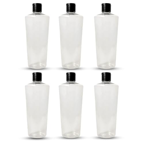 Devinez Multipurpose Empty Transparent Pet Bottle Pastic with Flip-Top Cap, 250 ml - (Pack of 6), for Beauty, Essential Oils, Skin Care, Travel, Toners, Cleaning, Sanitizers, Cosmetic & DIY - Image 1