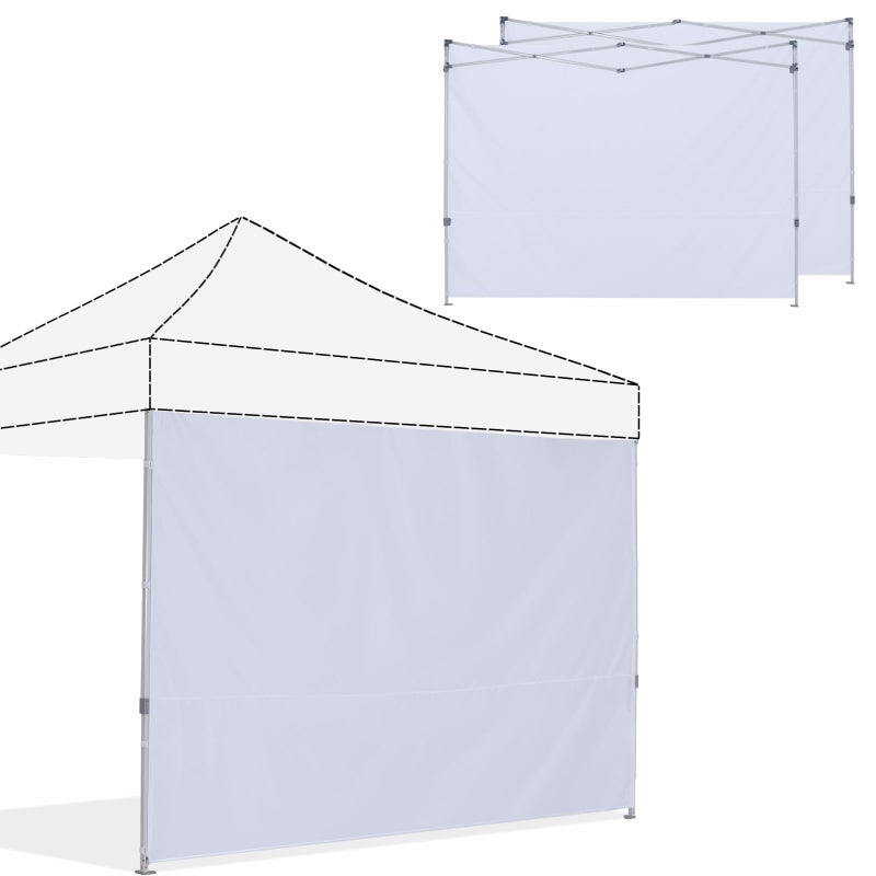 ABCCANOPY Instant Canopy SunWall 10x10 FT 3 Pack Sidewall Only White - Image 2