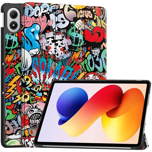 ProElite Case Cover for Xiaomi Redmi Pad 2 Pro 12.1 inch Case, Slim Trifold Flip case Cover for Xiaomi Redmi Pad 2 Pro 12.1 inch Tablet [Auto Sleep Wake Feature], Hippy - Image 1