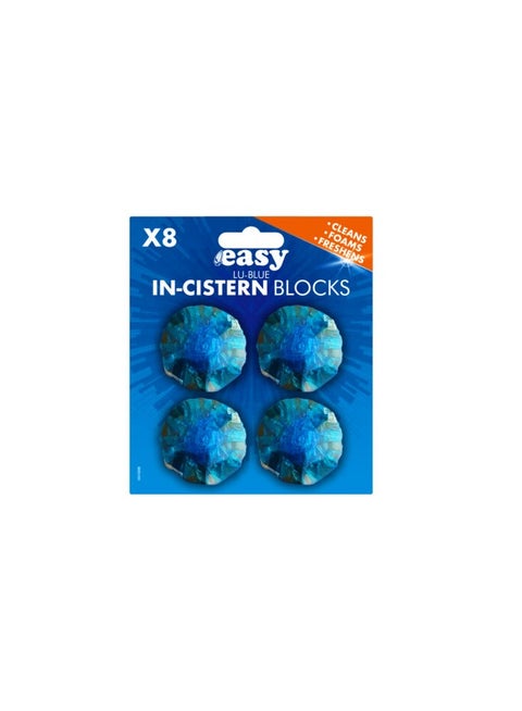Easy-In Cistern Blocks- (8x38g) -Blue – Economic Toilet Freshener for Cisterns & Septic Tanks