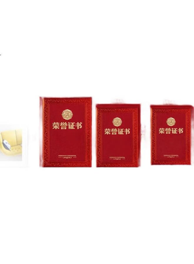 Tianshun A4 Honor Certificate, 12K 8K 6K Certificate, Red Classic Award Certificate, Award Certificate, Classic Vertical Style, Large 12K, 10 Books, With A4 Inner Pages 20 Sheets - Image 1