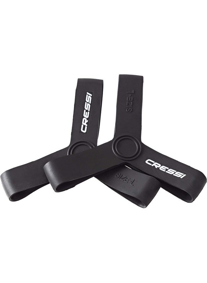 Cressi Rubber Fin Keeper, Black, Large - Image 1