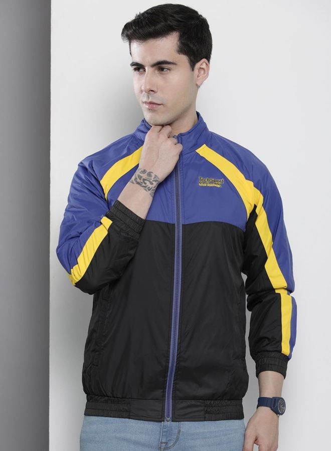 The Indian Garage Co Men Regular Fit Printed Round Neck Long Sleeves Windcheater - Image 3