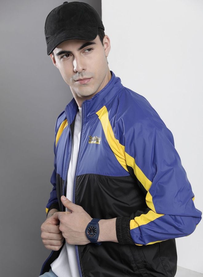 The Indian Garage Co Men Regular Fit Printed Round Neck Long Sleeves Windcheater - Image 1
