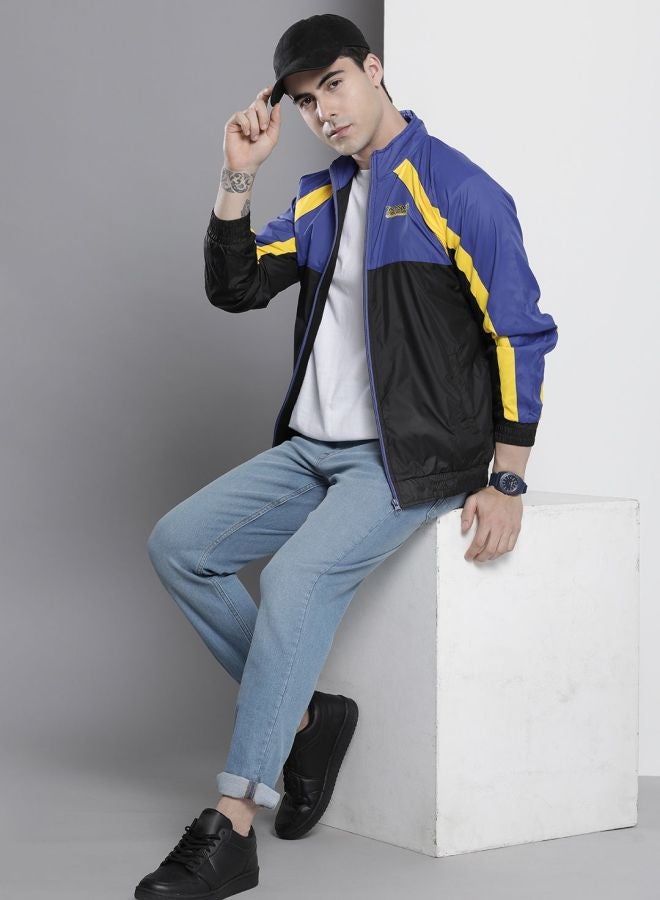 The Indian Garage Co Men Regular Fit Printed Round Neck Long Sleeves Windcheater - Image 4