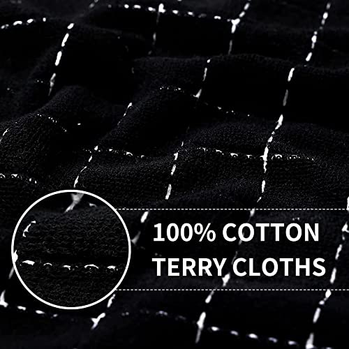 Homaxy 100 Cotton Terry Kitchen TowelsMultiple Colour 13 x 28 inches Checkered Designed Soft and Super Absorbent Dish Towels 6 Pack - Image 3