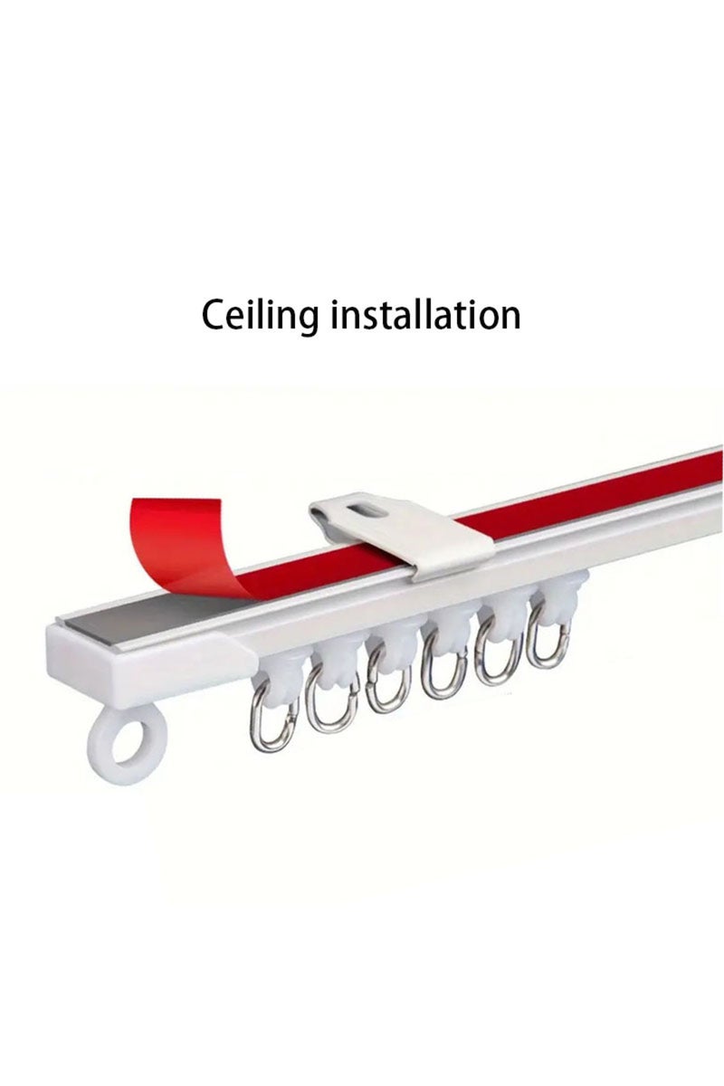 150cm Ceiling installation Self Adhesive Or Perforated Dual-purpose Curtain Track Ceiling Or Wall Mo