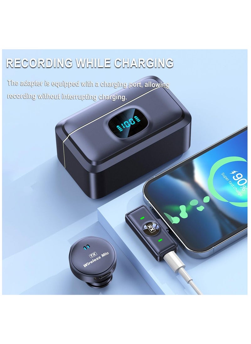 Generic Wireless lapel microphone, 48h battery life, suitable for mobile phones, computers, with portable charging case, noise reduction radio  - Image 2