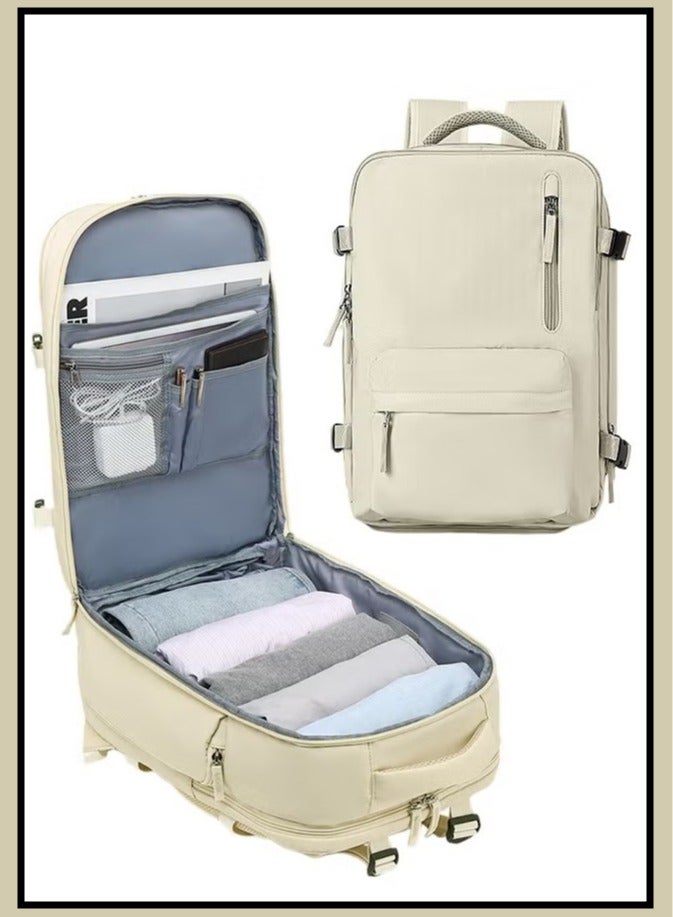 Canway Travel Backpack for Men Women Carry On Backpack with USB Charging Port Shoe Compartment 15.6 Inch Laptop Backpack Flight Approved College School Bag Casual Daypack for Weekender Business Hiking - Image 1