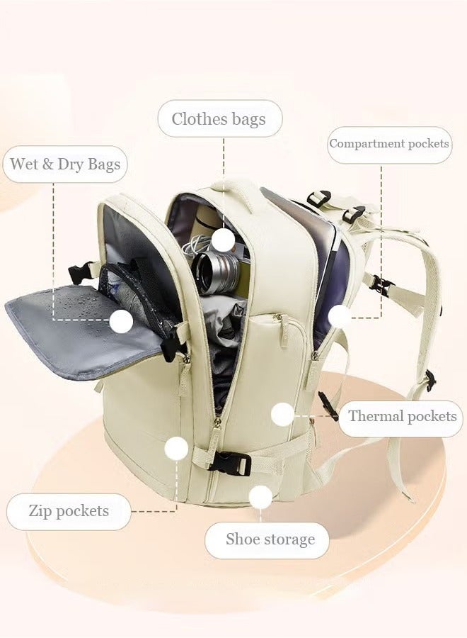 Canway Travel Backpack for Men Women Carry On Backpack with USB Charging Port Shoe Compartment 15.6 Inch Laptop Backpack Flight Approved College School Bag Casual Daypack for Weekender Business Hiking - Image 2