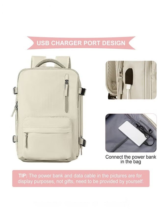 Canway Travel Backpack for Men Women Carry On Backpack with USB Charging Port Shoe Compartment 15.6 Inch Laptop Backpack Flight Approved College School Bag Casual Daypack for Weekender Business Hiking - Image 4