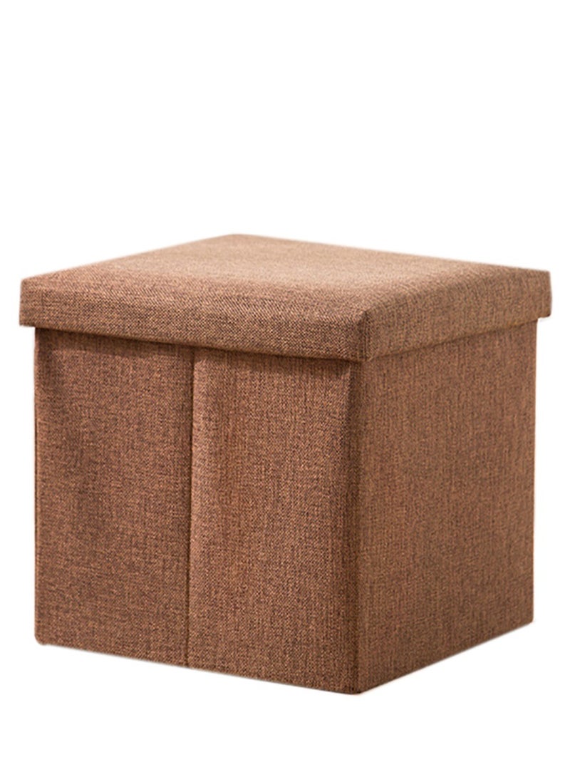 Generic Storage Stool,Foldable,Footstool,25 x 25 x 25cm,Coffee - Image 1