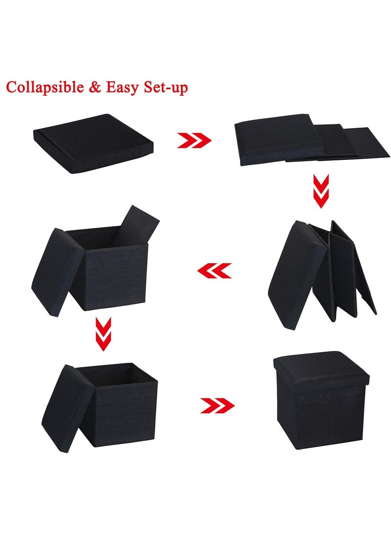 Generic Storage Stool,Foldable,Footstool,25 x 25 x 25cm,Coffee - Image 4